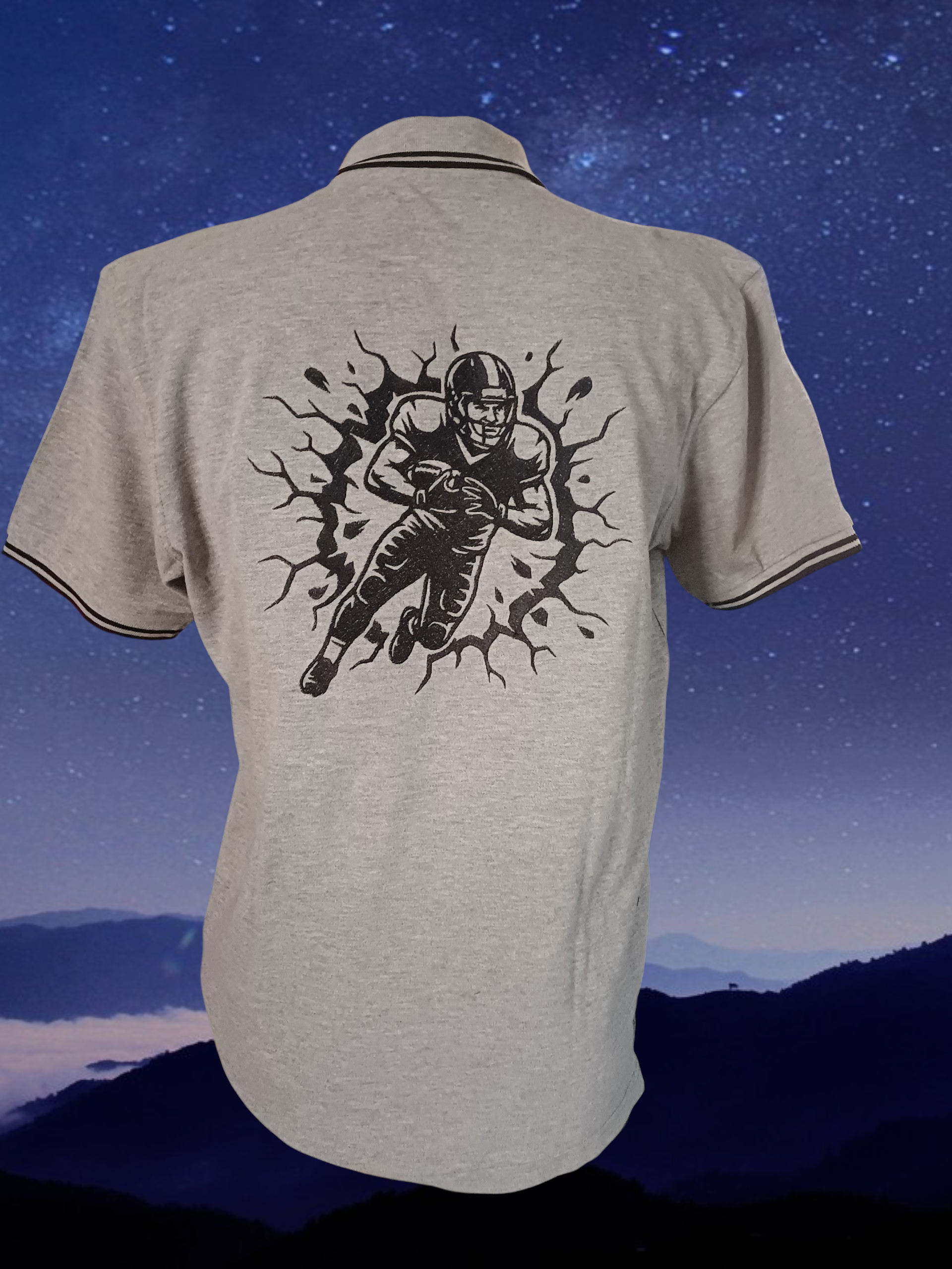 Polo brodé dos  base-ball