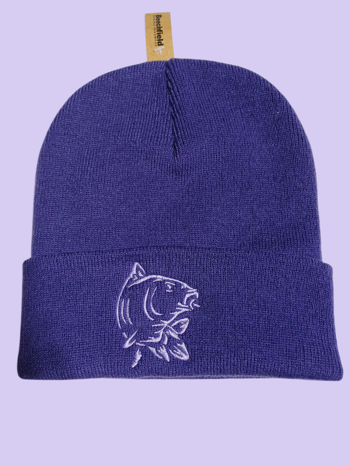 Bonnet Fantaisie Brodé "Sourire" - Noir Et Blanc - Taille Unique En Acrylique - Design Original